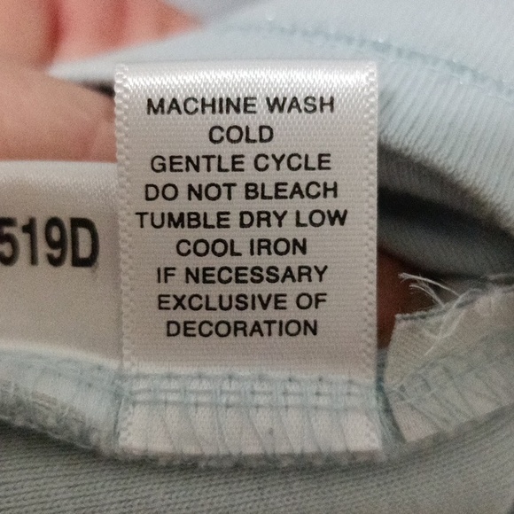 Ann Taylor baby blue pima cotton neck T-shirt ladies Medium - Picture 7 of 7